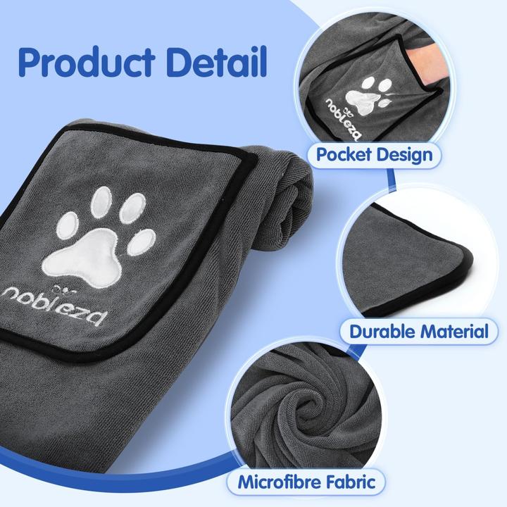 Actual product image Nobleza Set of 2 dog towels (Dog)
