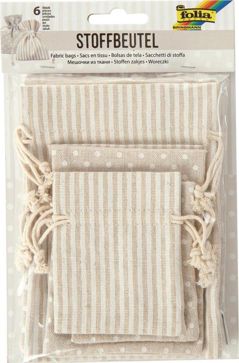 Produktbild Folia Stoffbeutel (Geschenktüte, 6 x)