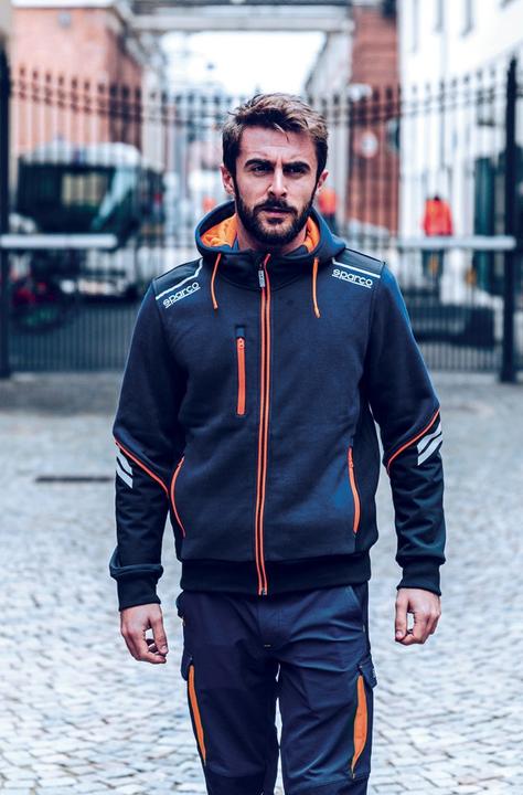 Actual product image Sparco Workwear Jacket Hooded Full Zip Tech (S)