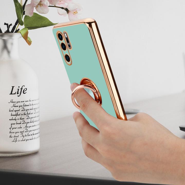 Actual product image Cadorabo Case for Huawei P30 PRO in TPU with camera protection and ring LM089 Style (Huawei P30 Pro)