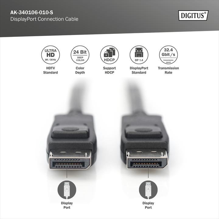 Actual product image Digitus DisplayPort — DisplayPort (1 m, DisplayPort)