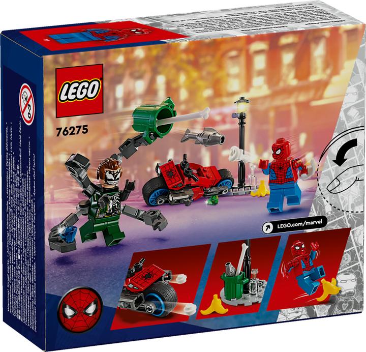 Produktbild LEGO Motorrad-Verfolgungsjagd: Spider-Man vs. Doc Ock (76275, LEGO Marvel)