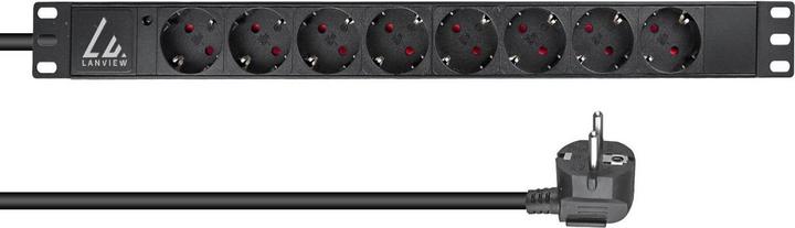 Actual product image Lanview 19" rack mount power strip
