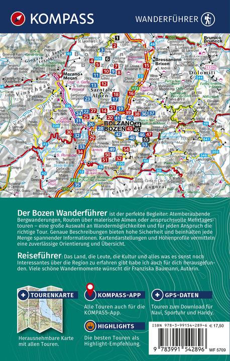 Produktbild Wanderführer Bozen, Sarntal, Ritten, Eppan, Kalterer See, Seiser Alm, Rosengarten, 55