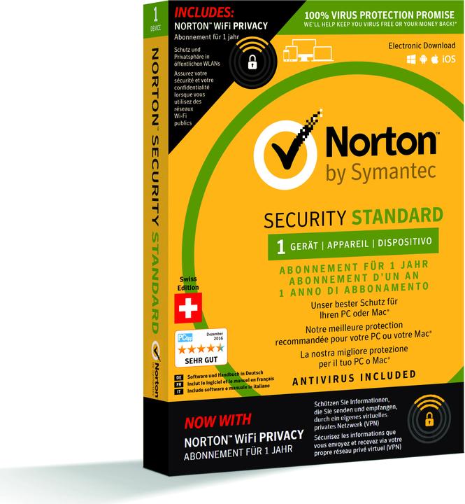 Norton Norme de sécurité + confidentialité WiFi - 1 appareil (1 Utilisateur, 12 mois)