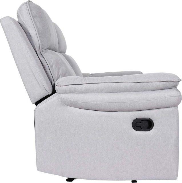 Image du produit Mendler Fauteuil cinéma 2 places HWC-L94, fonction couchage Nosag suspension tissu/textile - gris clair