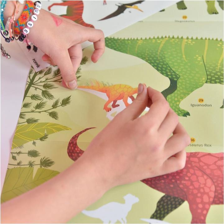 Image du produit Poppik Autocollants Poster éducatif Dinosaure