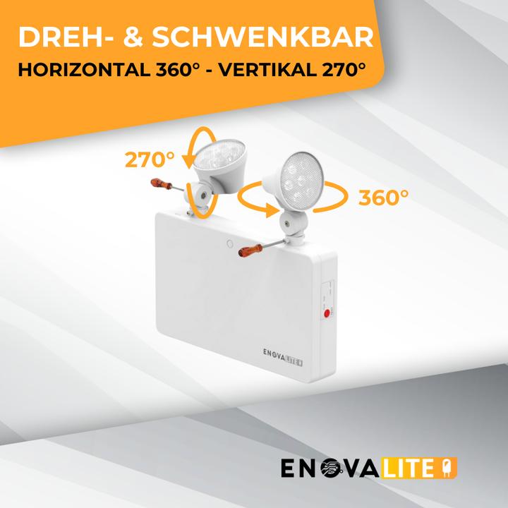 Produktbild Enovalite LED-Fluchtwegleuchte, 6 W, Twin-Spot, Wandmontage