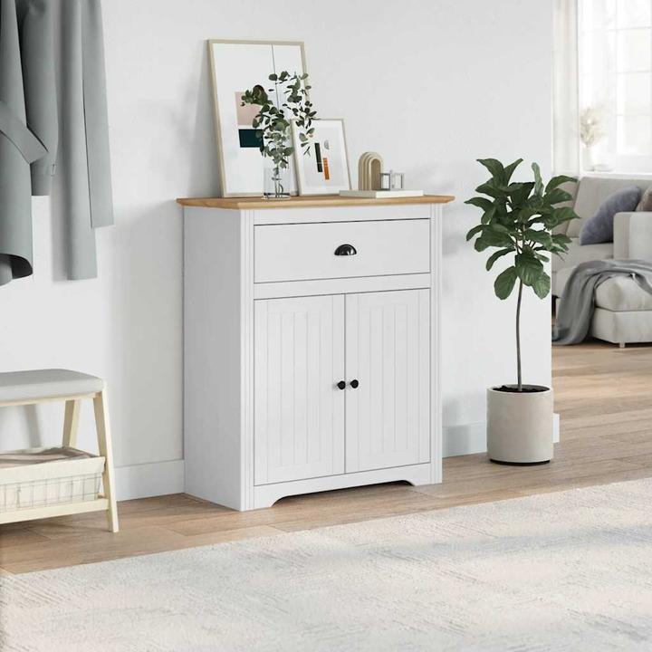 Immagine prodotto VidaXL Armadio per corridoio BODO Bianco e marrone 80x35x90 cm Armadio per corridoio (80 x 35 x 90 cm)