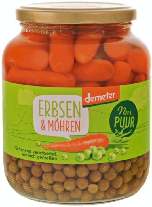 Image du produit Nur PUUR Petits pois & carottes (bocal) ATG 420g (680 g)
