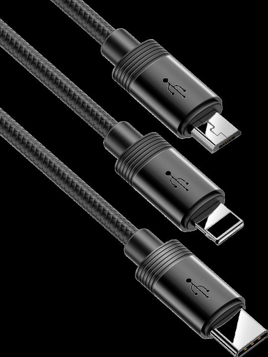 Actual product image Baseus Data Faction 3-in-1 (1.20 m, USB 2.0)