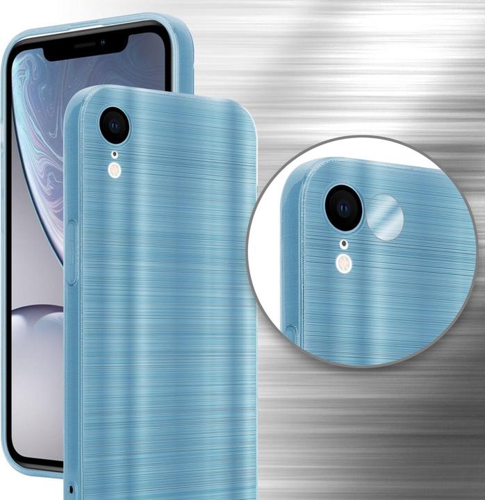 Image du produit Cadorabo Étui pour Apple iPhone XR en TPU brossé Protection de l'appareil photo style LM160 (Apple iPhone XR)