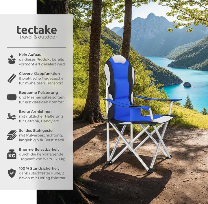 Produktbild tectake 4x Campingstuhl