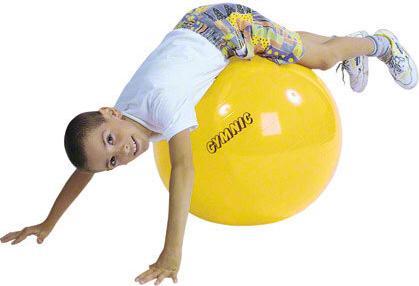 Actual product image Ledraplastic Gymnic exercise ball, ø 45 cm, yellow (45 cm)