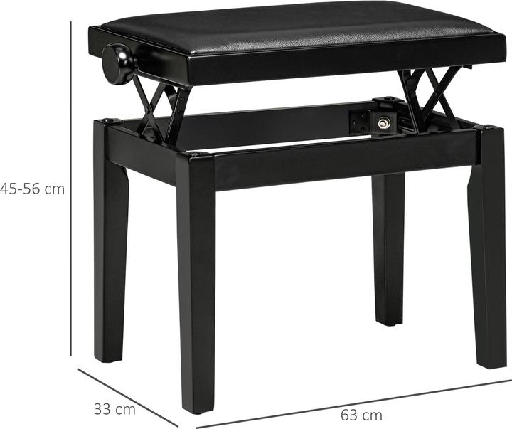 Immagine prodotto Homcom Sgabello per pianoforte con cuscinetti antiscivolo per i piedi (Poltrona del batterista)