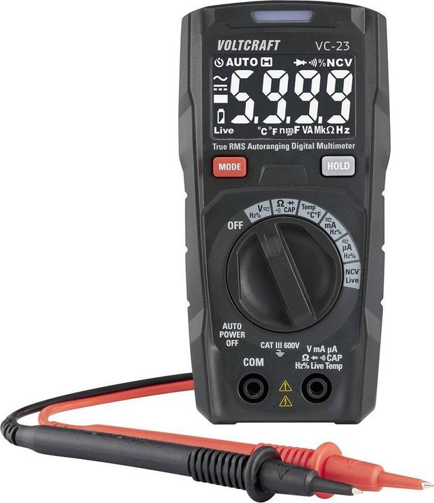 Productafbeelding Voltcraft VC-23 Handmultimeter digitaal CAT III 600 V Weergave (aantal): 6000 (CAT III 600V)