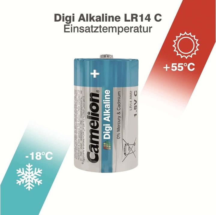 Produktbild Camelion Batterie Digi Alkaline Baby C LR14 (2 St.) (2 Stk., C, 8500 mAh)