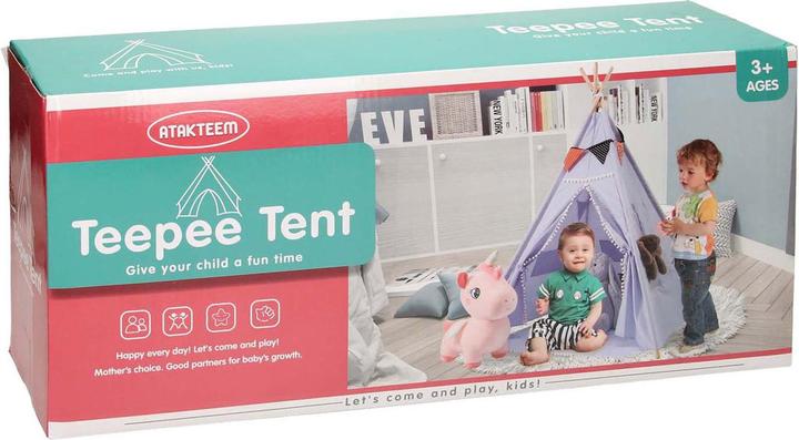 Actual product image Luxurious teepee tent in pink with lights, 128 cm