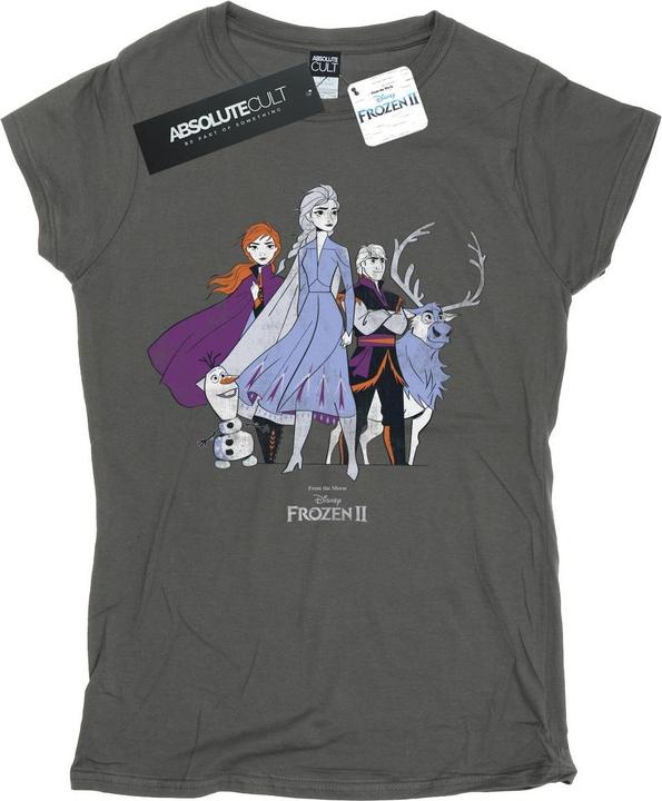 Actual product image Disney Womens/Ladies Frozen 2 Distressed Group Cotton T-Shirt (L)