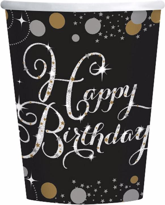Actual product image Amscan Mug 250 ml, Happy Birthday 8 pieces (8 x)