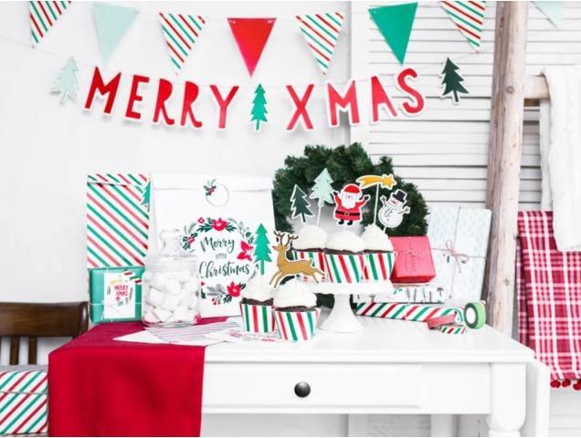 Actual product image Partydeco Candy Bags - Merry Christmas (Gift box, 3 x)