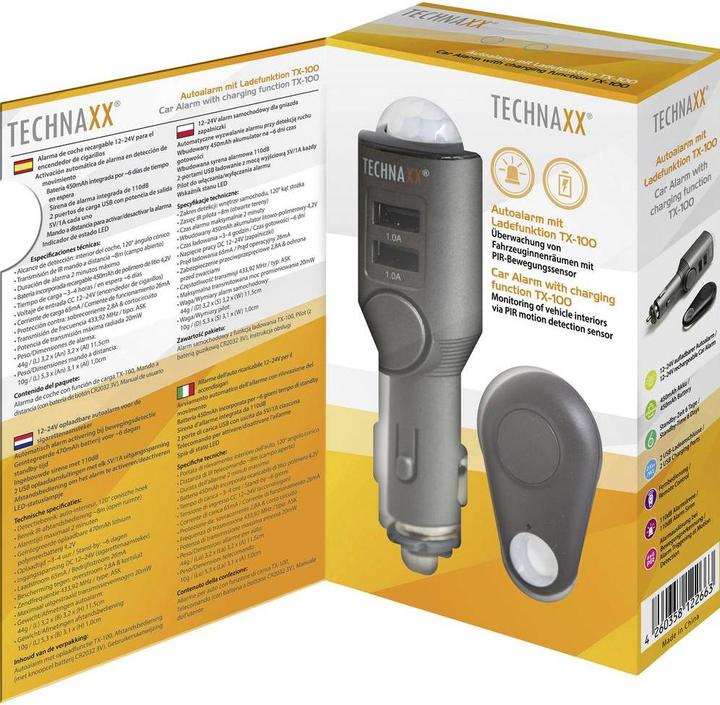Immagine prodotto Technaxx Allarme automatico TX-100 con funzione di ricarica