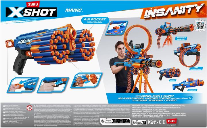 Actual product image Xshot - Insanity Blaster Manic with darts