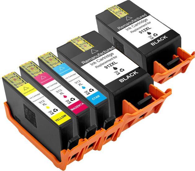 Hermex Alternative Tintenpatrone zu HP 912 XL (BK, Color)