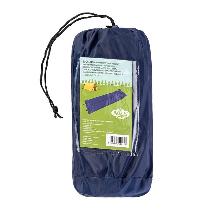 Produktbild Nils CAMP NC4008 selbstaufblasende Matte mit Faltkissen Blau