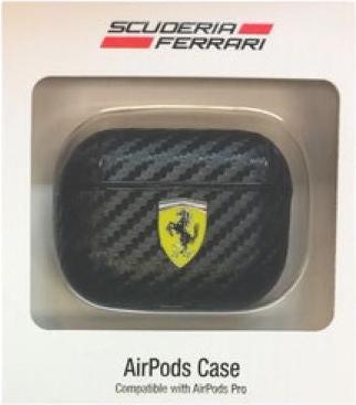 Actual product image Ferrari Electronic Ferrari Cover On Track PU Carbon Black, for Apple AirPods Pro, FESAPCABK (Headphone sleeve)