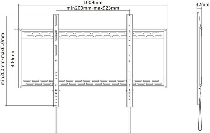 Produktbild Neomounts Lfd-W1000 (Wand, 100", 125 kg)
