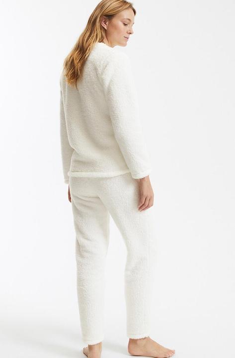 Produktbild La Redoute Collections Pyjama aus Fleece mit Blätterstickerei (42)