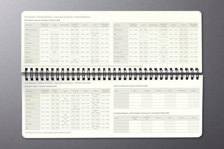 Immagine prodotto Sigel Tisch-Querkalender Conceptum 30 x 14,3 cm, 2026, Schwarz (Francese, Inglese, Olandese, Tedesco)