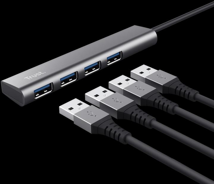 Actual product image Trust HALYX 4 PORT USB 3.2 GEN1 HUB (USB-C, 4 Ports)