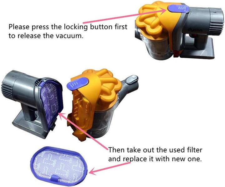 Image du produit Plutoos Filtre Hoover, 2 pièces, compatible avec Dyson DC35, DC34, DC 31, DC30, DC44, DC45, DC 56, DC43H