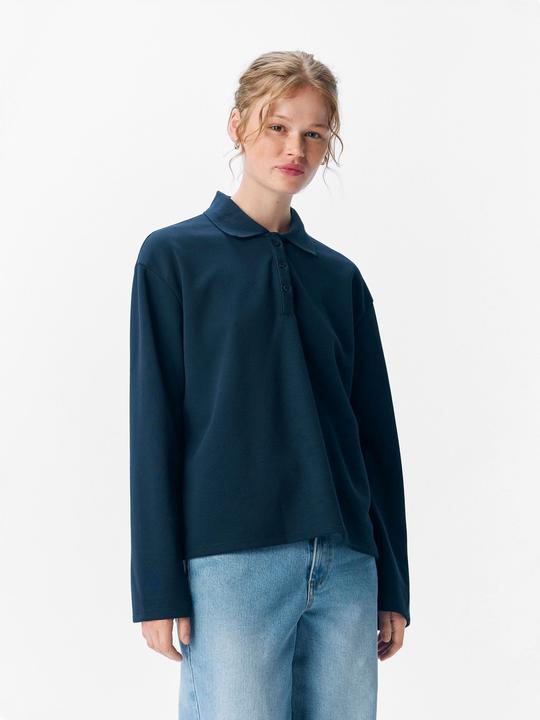 Immagine prodotto Object Gestreiftes Langarm-Poloshirt (XS)