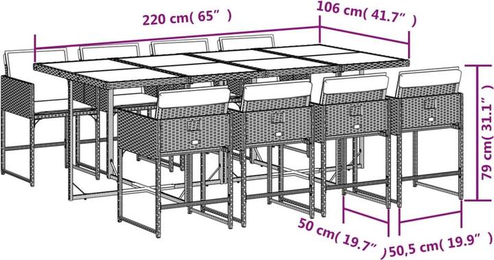 Produktbild VidaXL Hollfeld (106 cm)