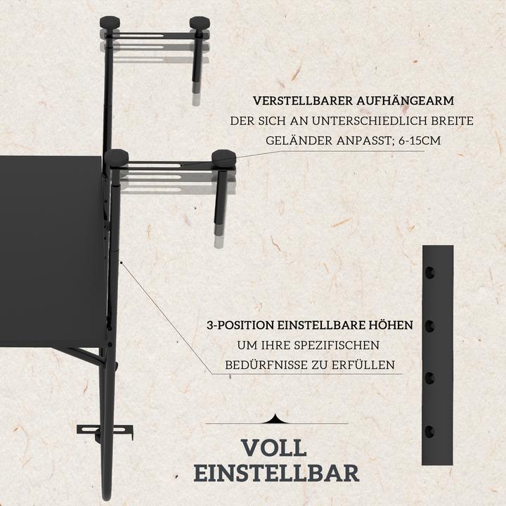 Produktbild Outsunny Balkon-Hängetisch (60 cm)