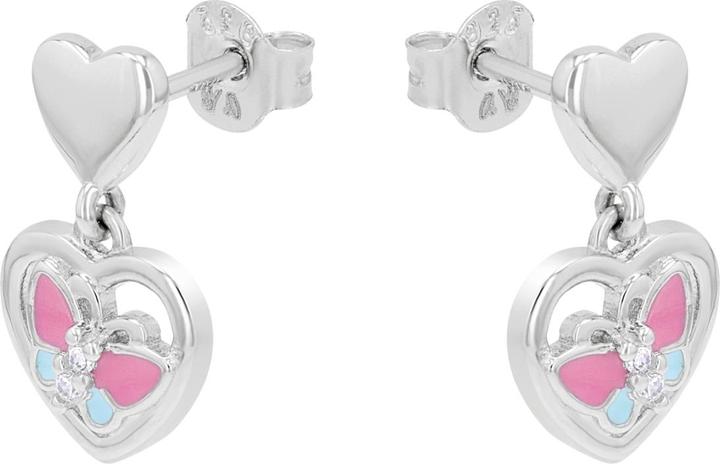 Actual product image Prinzessin Lillifee Ohrschmuck für Mädchen, 925 Sterling Silber, Zirkonia synth. | Herz (Silver 925)
