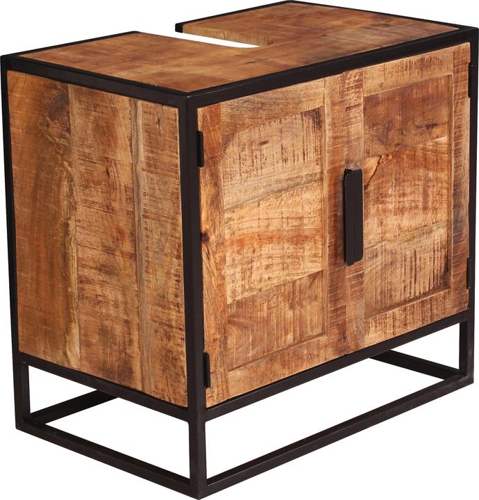 SIT Möbel Base cabinet Sidney nature black (67 x 42 x 62 cm)