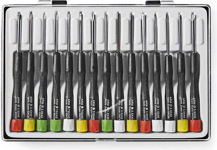 Actual product image Nedis Precision Screwdriver Set | 3x PH / 4x Flat / 4x Hex / 4x Tx (Port, hexagon, Cross recess, Torx (TX))