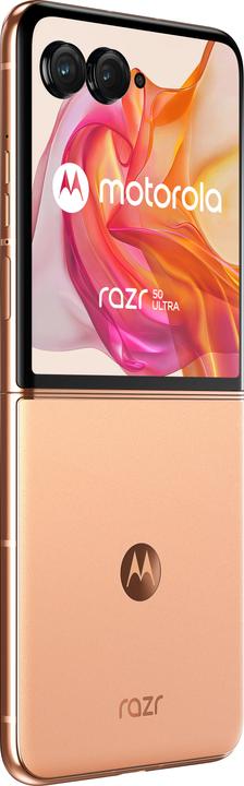 Actual product image Motorola Razr 50 Ultra (512 GB, Peach Fuzz, 6.90", SIM + eSIM, 50 Mpx, 5G)