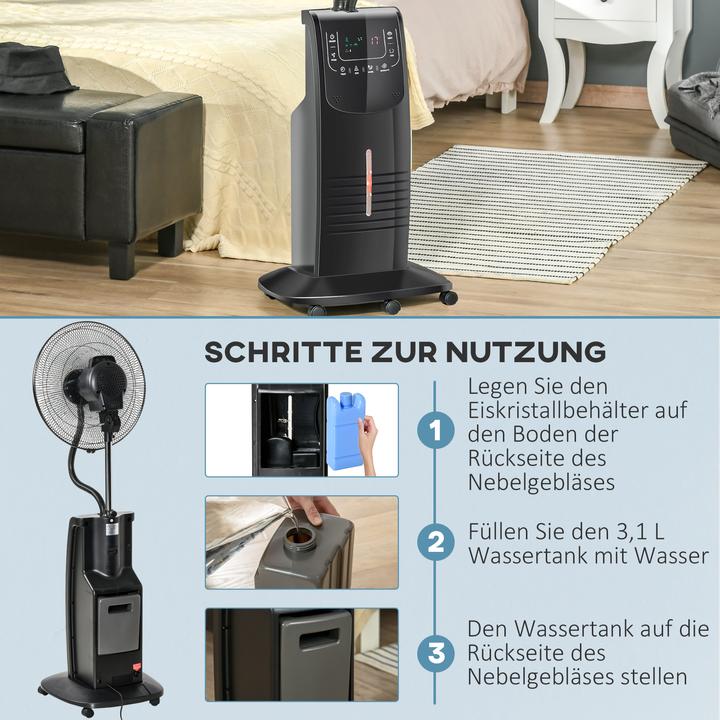 Produktbild Homcom Nebel-Standventilator