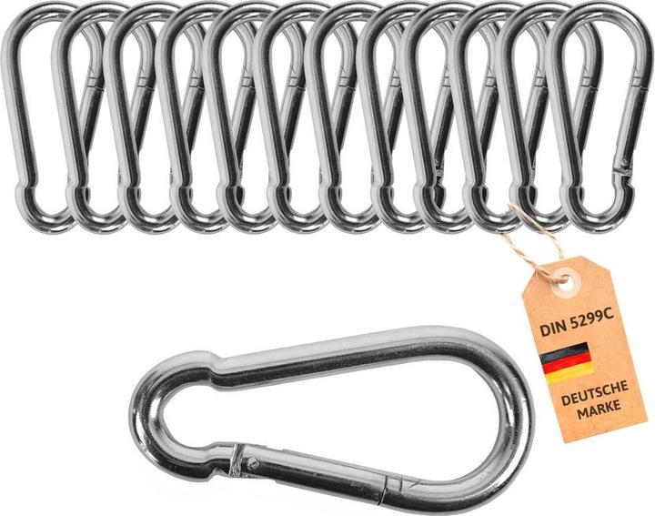 Actual product image Dönges Feuerwehr-Karabinerhaken, DIN 5299 C, 70 x 7 mm, verzinkt, 7 x 70 mm, 350 kg
