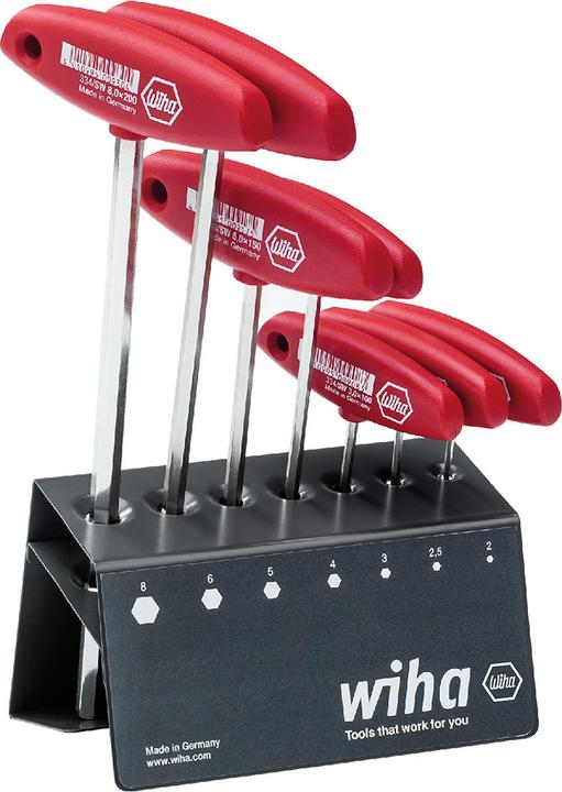 Actual product image Wiha L-key with cross handle set (Allen screw)