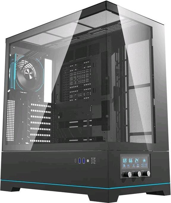 Image du produit Darkflash Tech Darkflash DY451 PRO boîtier d'ordinateur avec ventilateur (noir) (ATX, mATX, ITX)