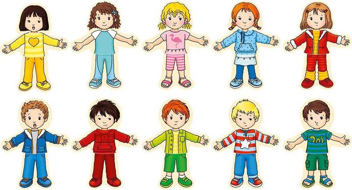 Produktbild Goki Anziehpuppenpuzzle Junge und Mdchen im Holzkasten (36 Teile)