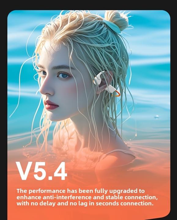 Immagine prodotto PhoneLook Bluetooth 5.4 Wasserdichte kabellose Knochenleitungs-Kopfhörer für Sport und Schwimmen mit 32 GB int (Senza fili)