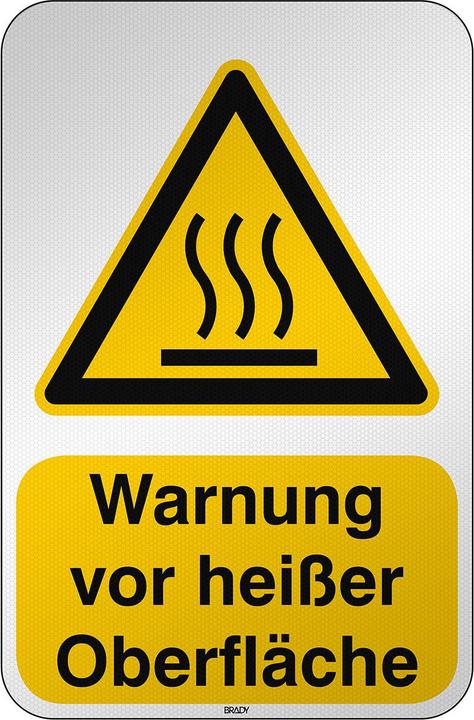 Actual product image Brady W/W017/DE252/RFL-390X590-1, ISO safety sign - Warning of hot surface, laminated