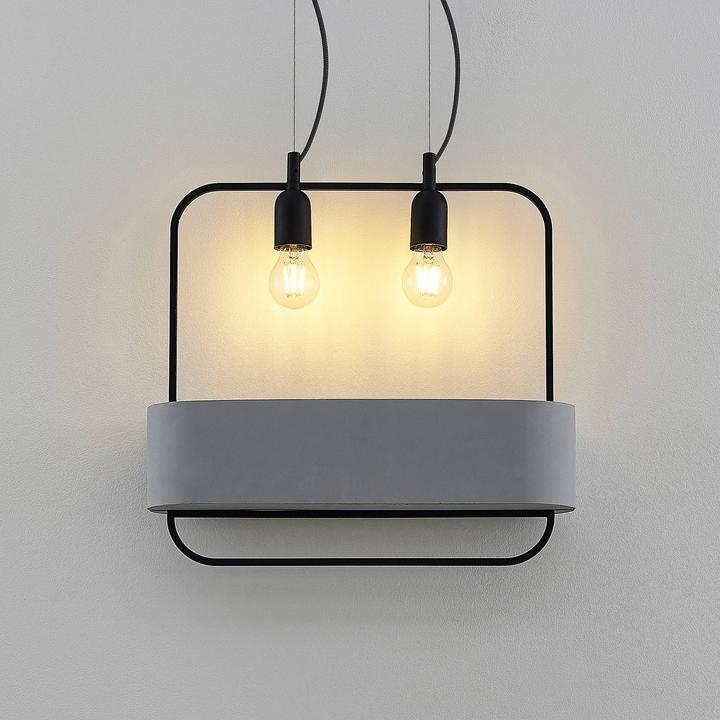 Immagine prodotto Lucande Lampada a sospensione Teona Nero/Grigio (E27)